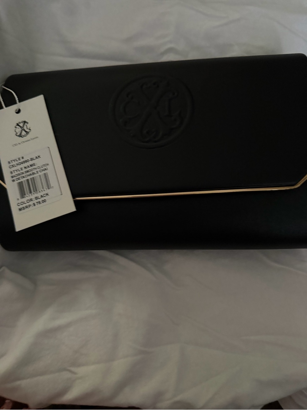 CXL by Christian Lacroix Envelope Clutch with Logo Detail